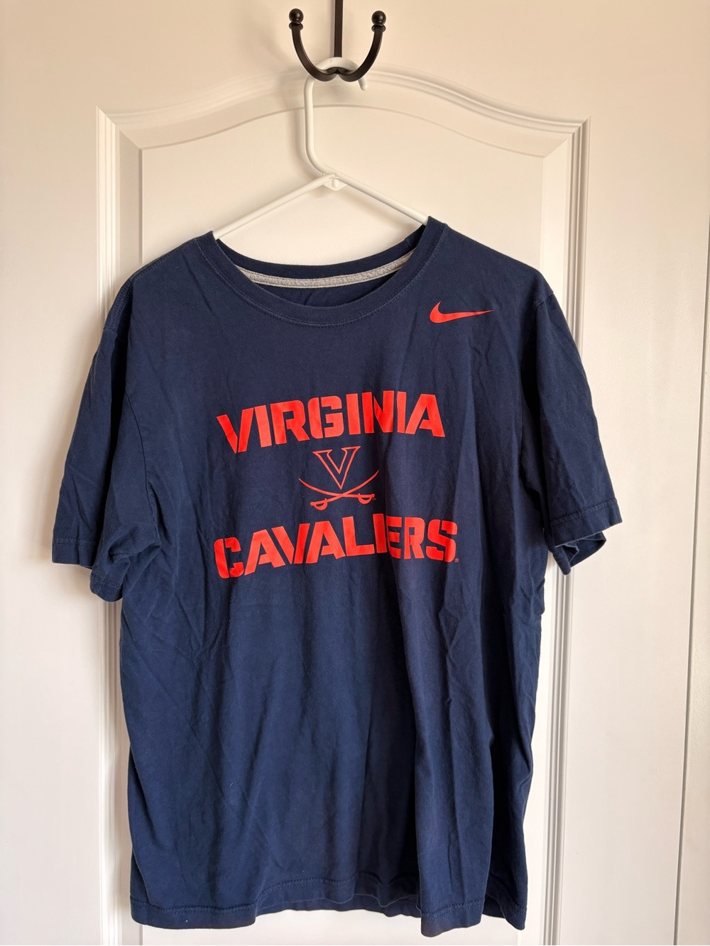 Nike Navy Blue Virginia Cavaliers Short Sleeve Tee with Orange Logo